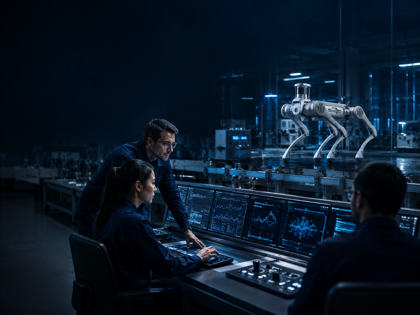 Robotics control centre where operational needs are analysed