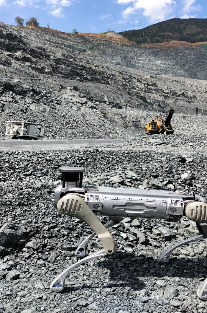 Inspection robot at a mining site